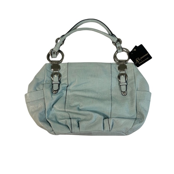 b. makowsky NWT Leather Cornith-style Tote in Bluebell - Picture 7 of 10